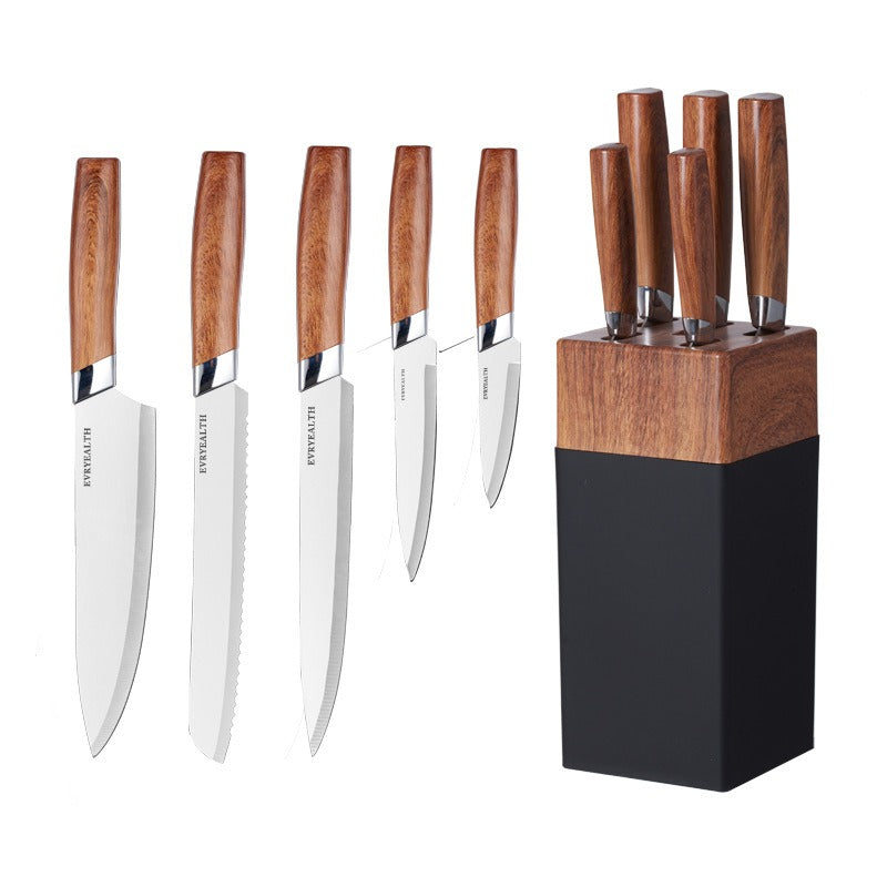 Set de 6 Couteaux — Manche Bois, Coffret Cadeau