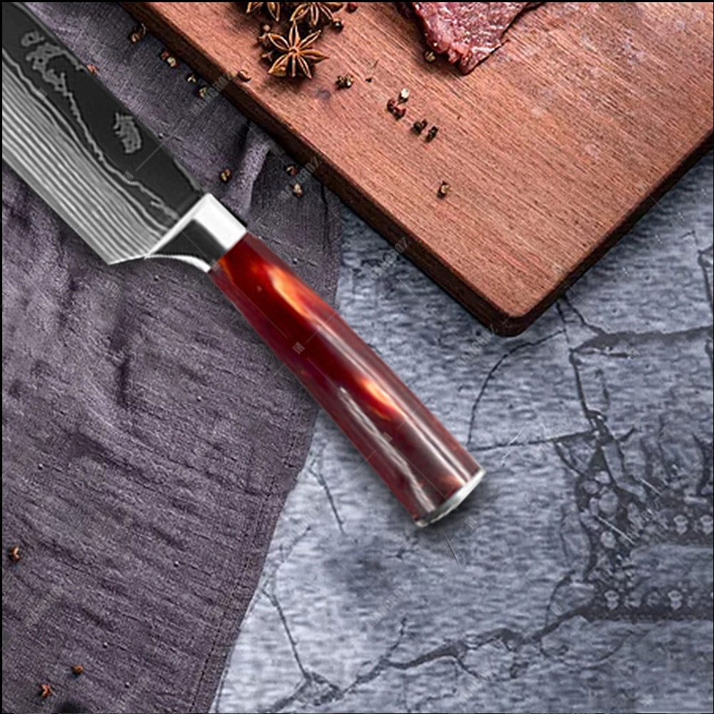 Set de Couteaux — Manche Résine Effet Lave