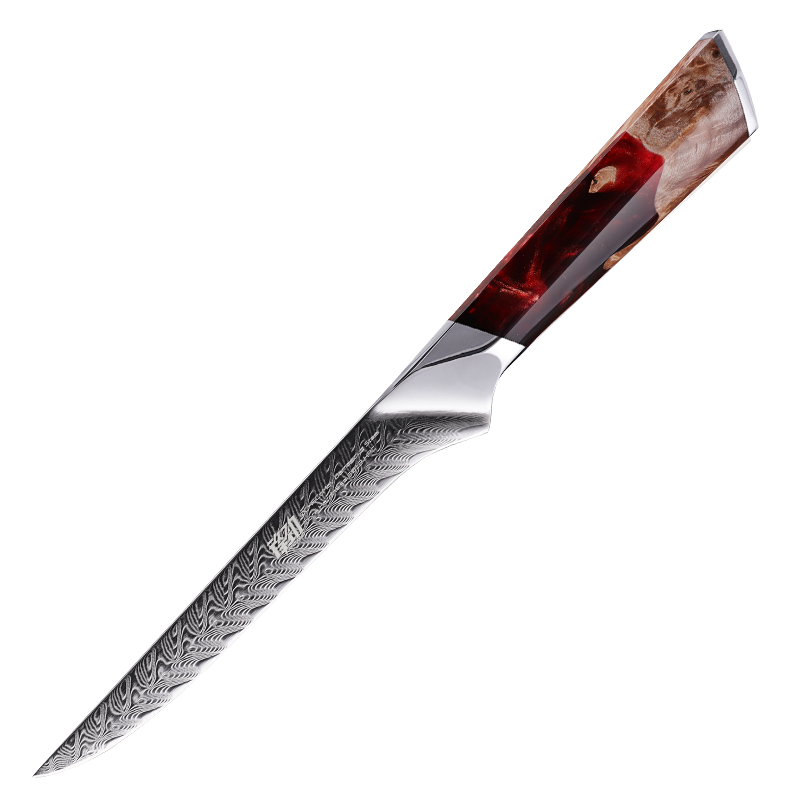 Couteau à Désosser Damas — Manche Résine