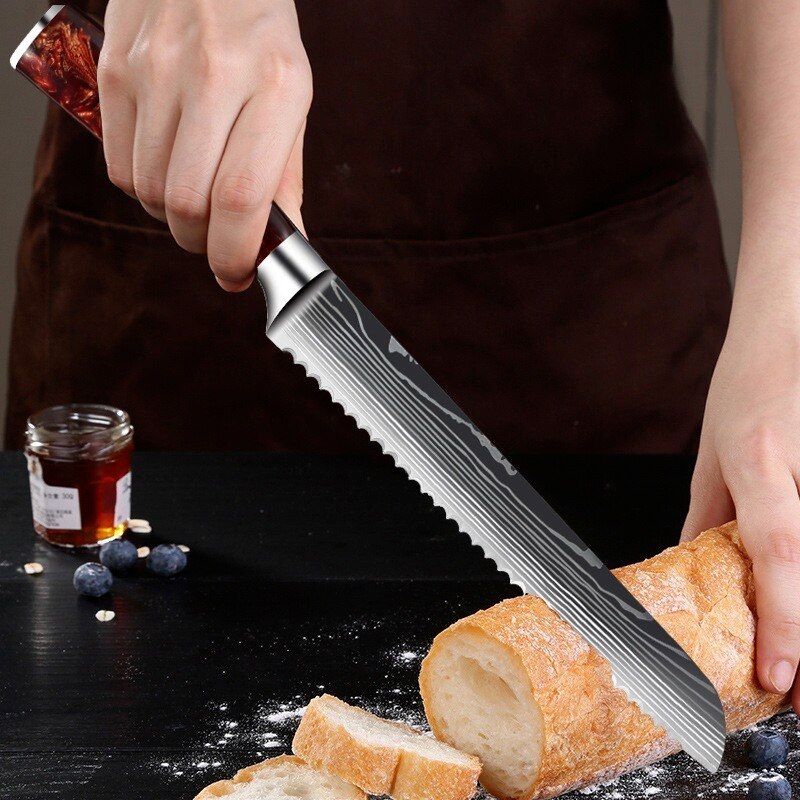 Set de Couteaux de Cuisine — Acier Inoxydable Carbone