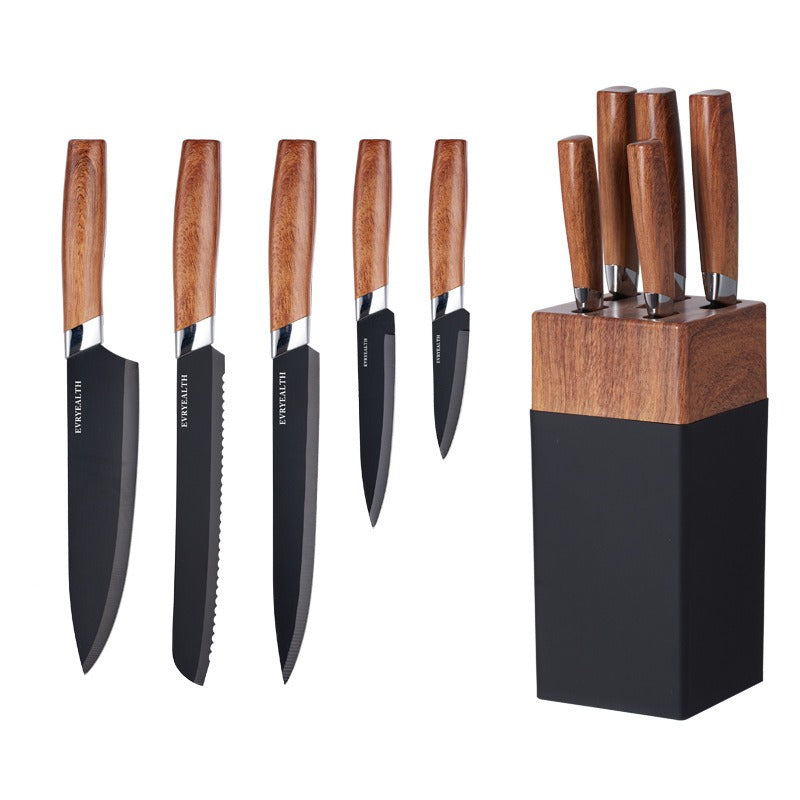 Set de 6 Couteaux — Manche Bois, Coffret Cadeau