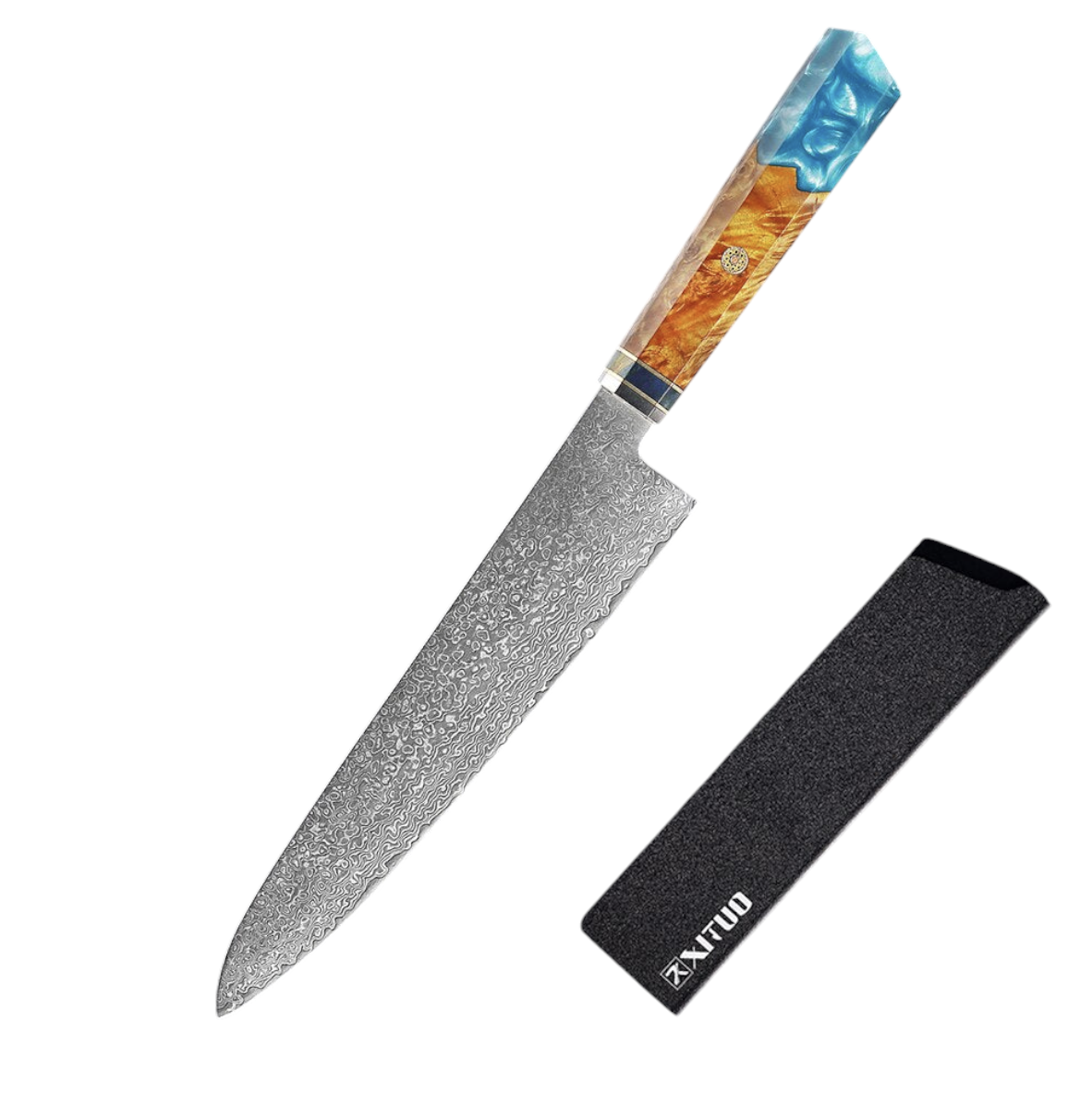 Couteau de Chef Damas VG10 — Manche Bois