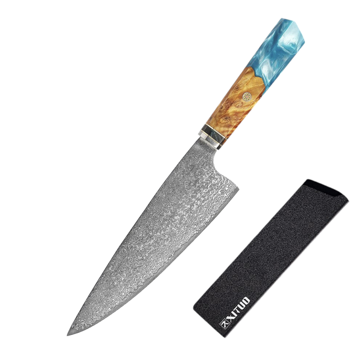 Couteau de Chef Damas VG10 — Manche Bois