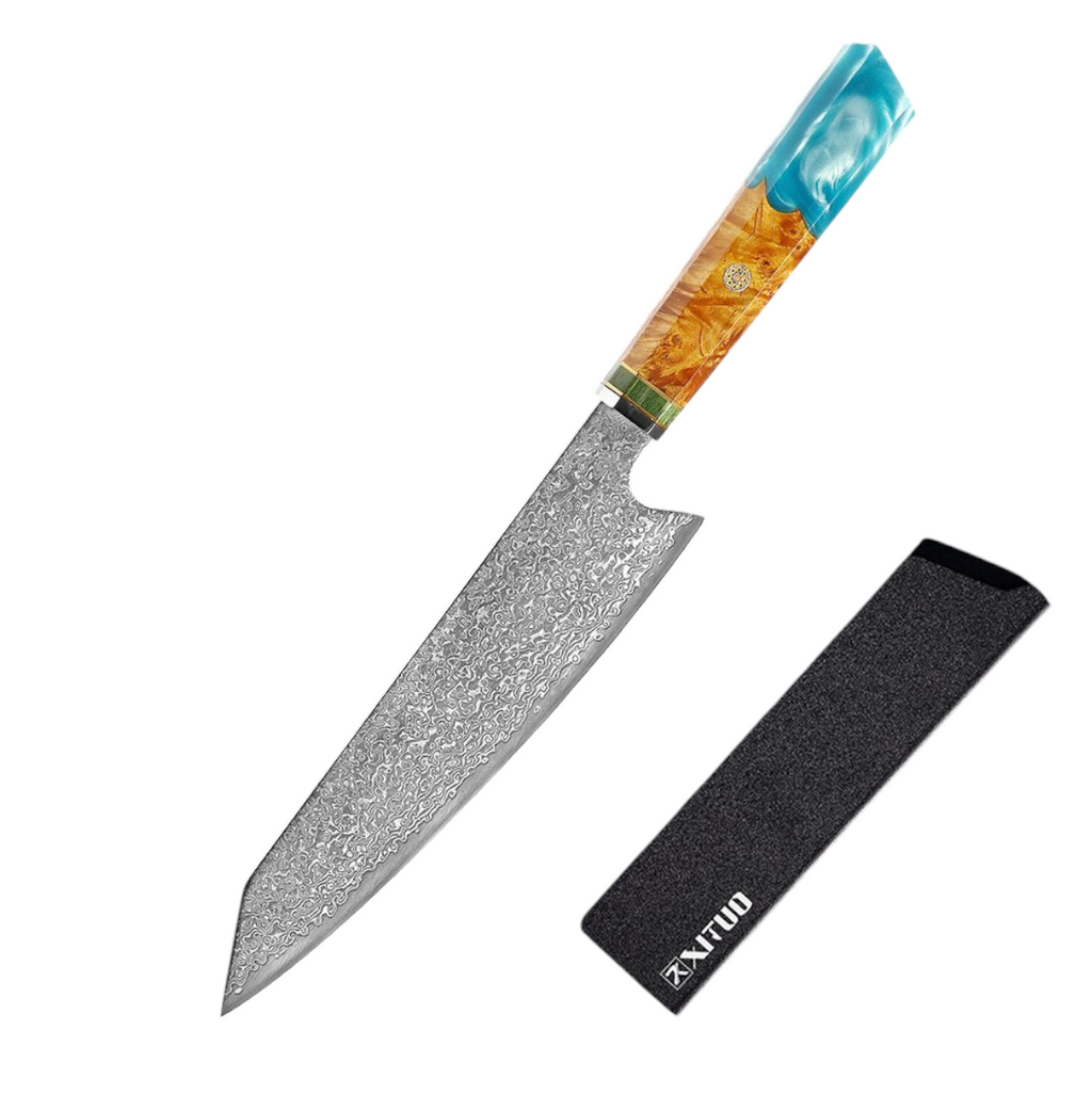 Couteau de Chef Damas VG10 — Manche Bois