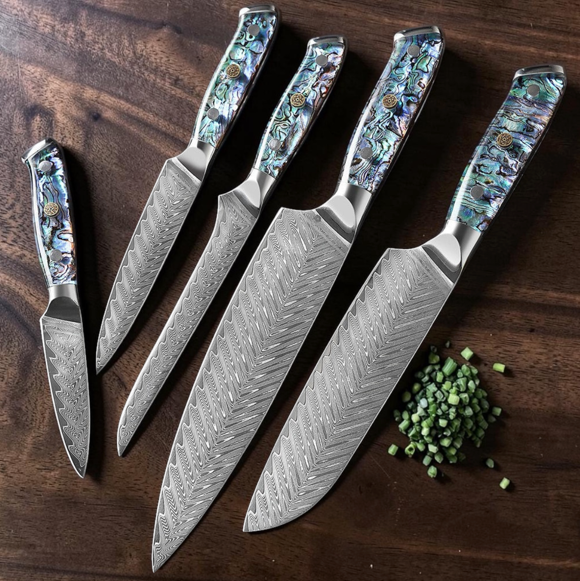 Couteau de Chef Damas — Manche Nacre