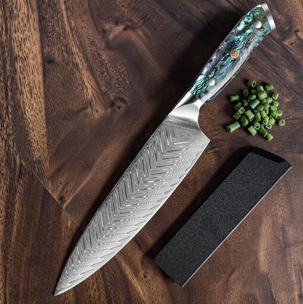 Couteau de Chef Damas — Manche Nacre
