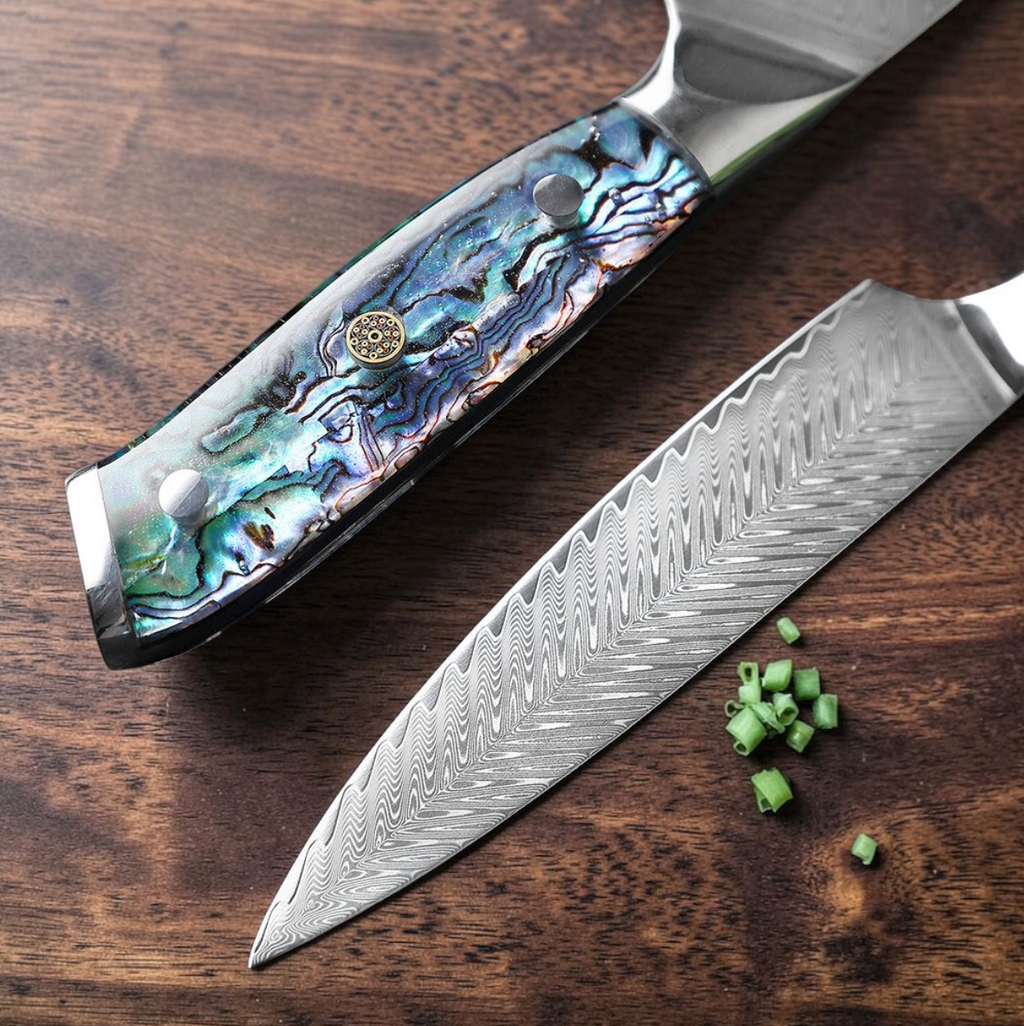 Couteau de Chef Damas — Manche Nacre
