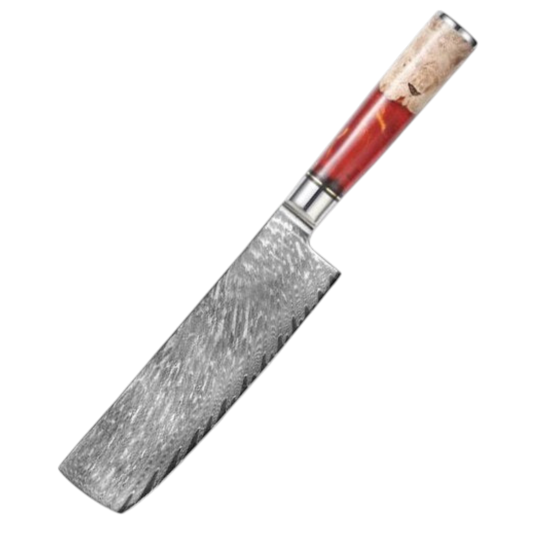 Set de Couteaux VG10 — Manche Résine Rouge