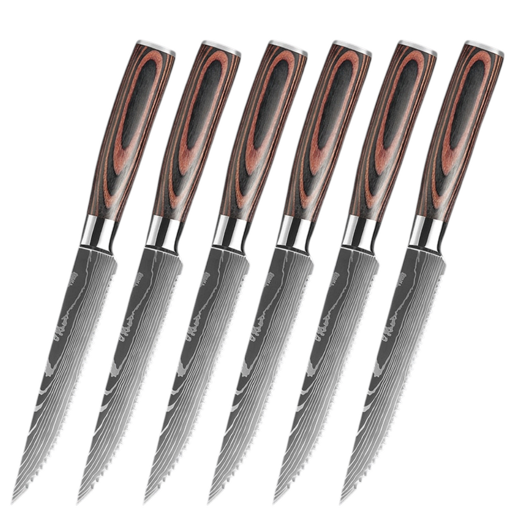 Set de Couteaux à Steak — Lame Dentelée
