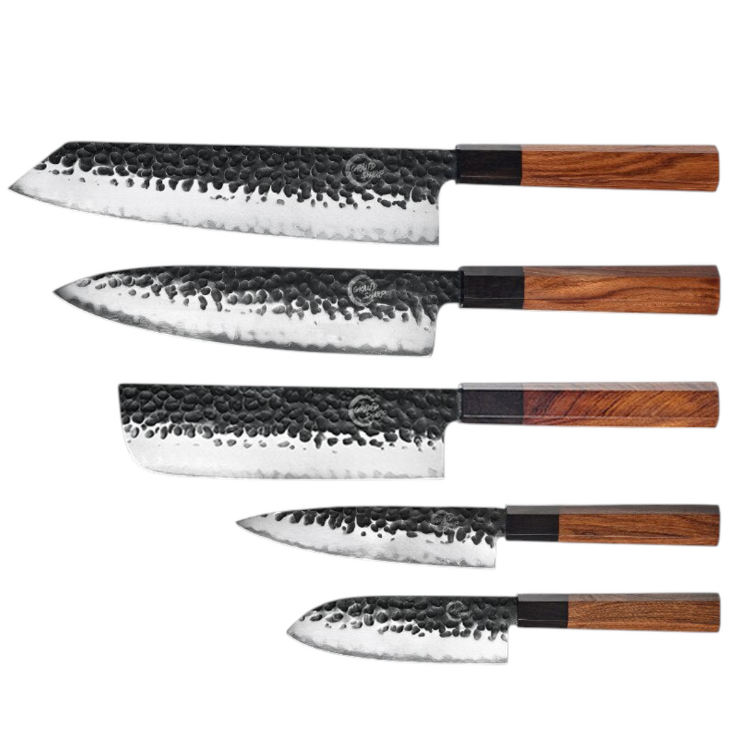 Set de Couteaux de Chef AUS-10 — Manche Bois d'Afrique