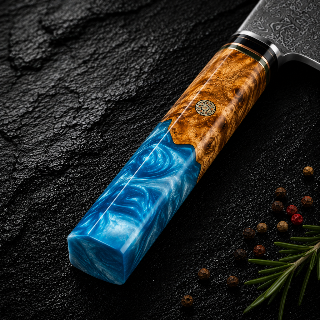 Couteau de Chef Damas VG10 — Manche Bois