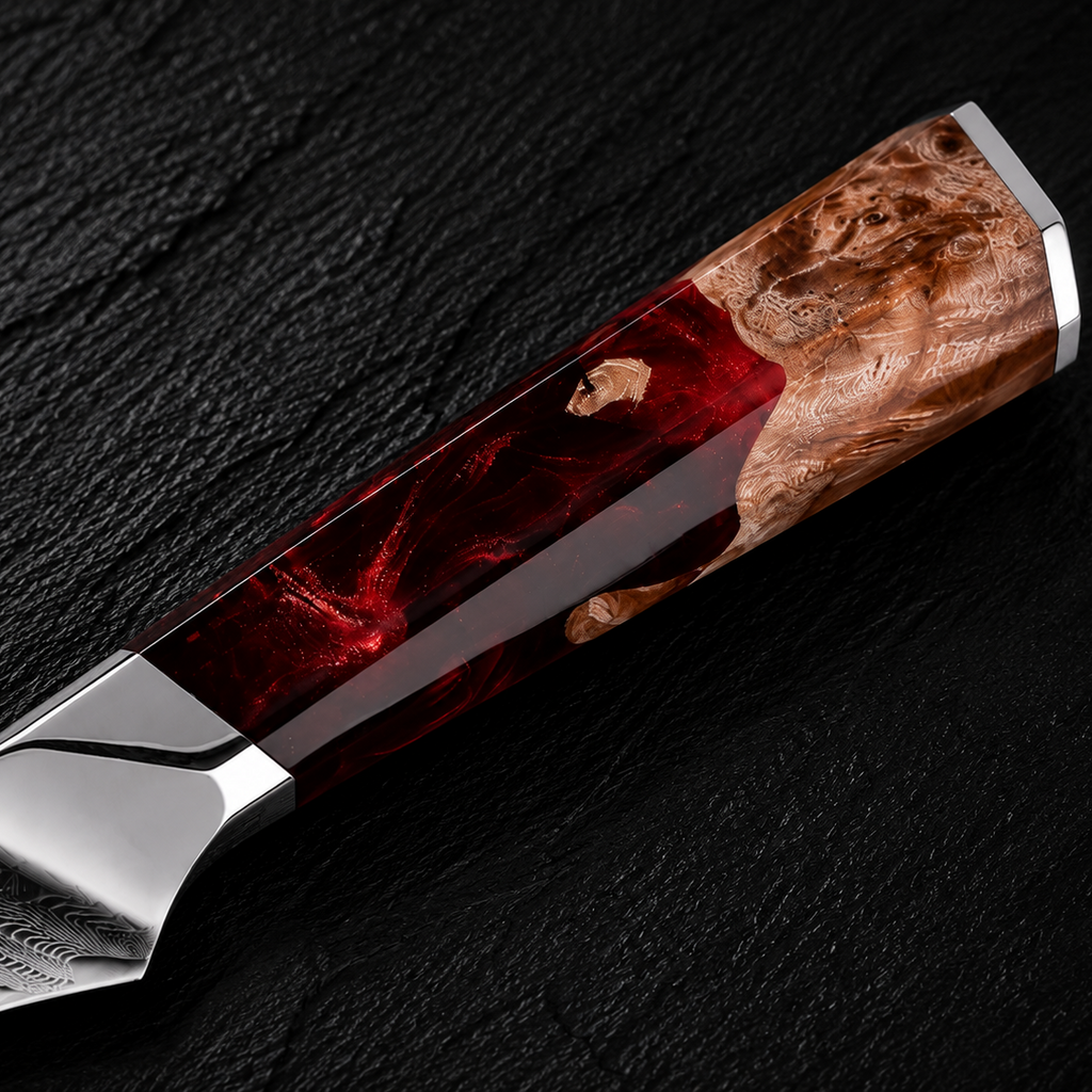 Couteau à Désosser Damas — Manche Résine