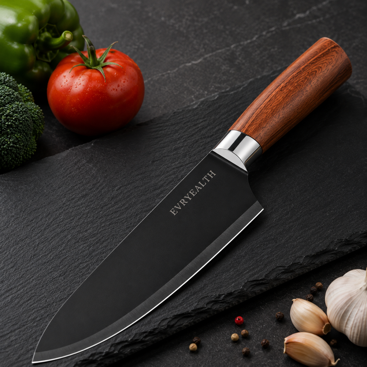 Set de 6 Couteaux — Manche Bois, Coffret Cadeau