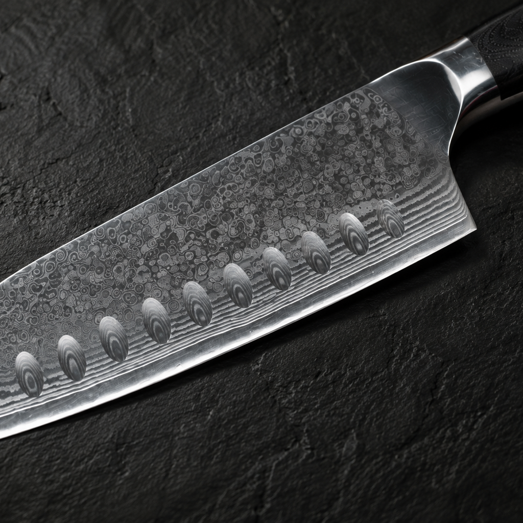 Couteau Santoku Damas — Manche G10