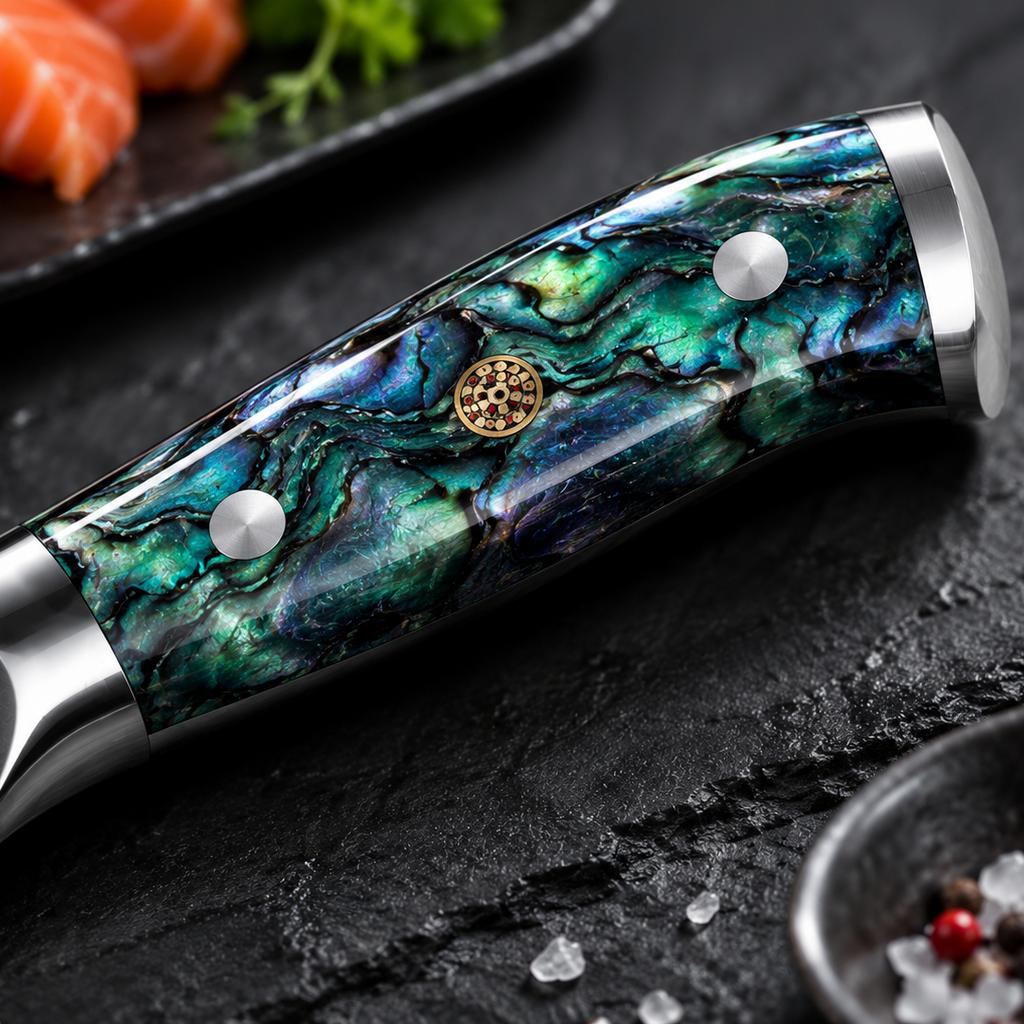 Couteau de Chef Damas — Manche Nacre