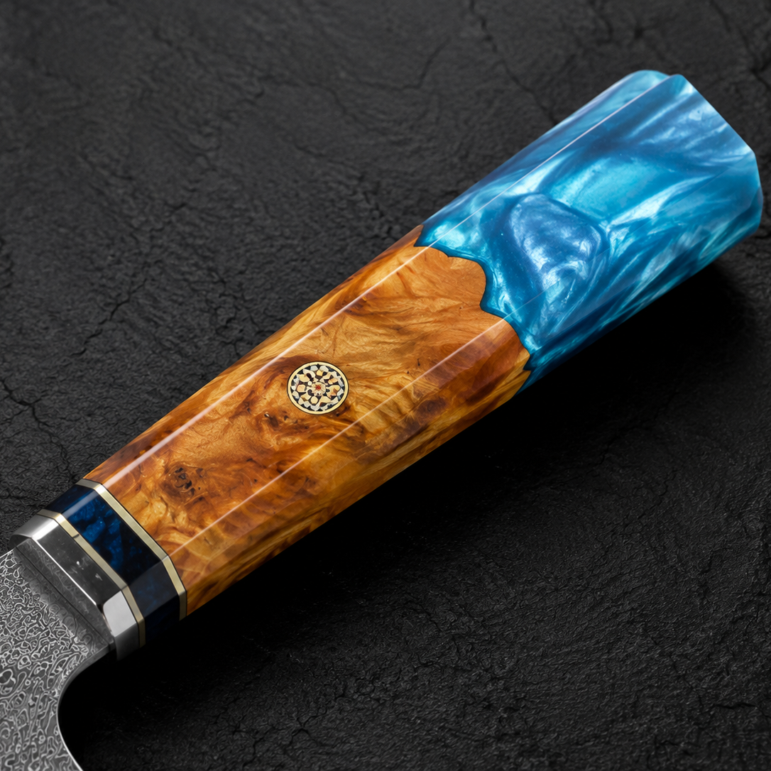 Couteau de Chef Damas VG10 — Manche Bois